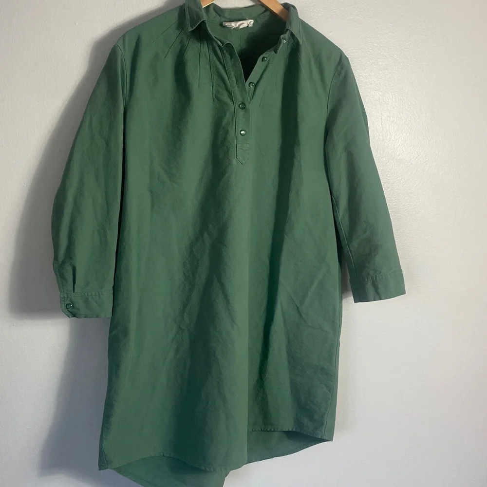 Pomander Place Tuckernuck Green Shirt Dress Size L - Picture 6 of 11